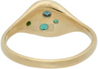 Seb Brown Gold & Green Neapolitan Signet Ring