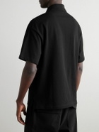AMIRI - Logo-Flocked Cotton-Piqué Polo Shirt - Black