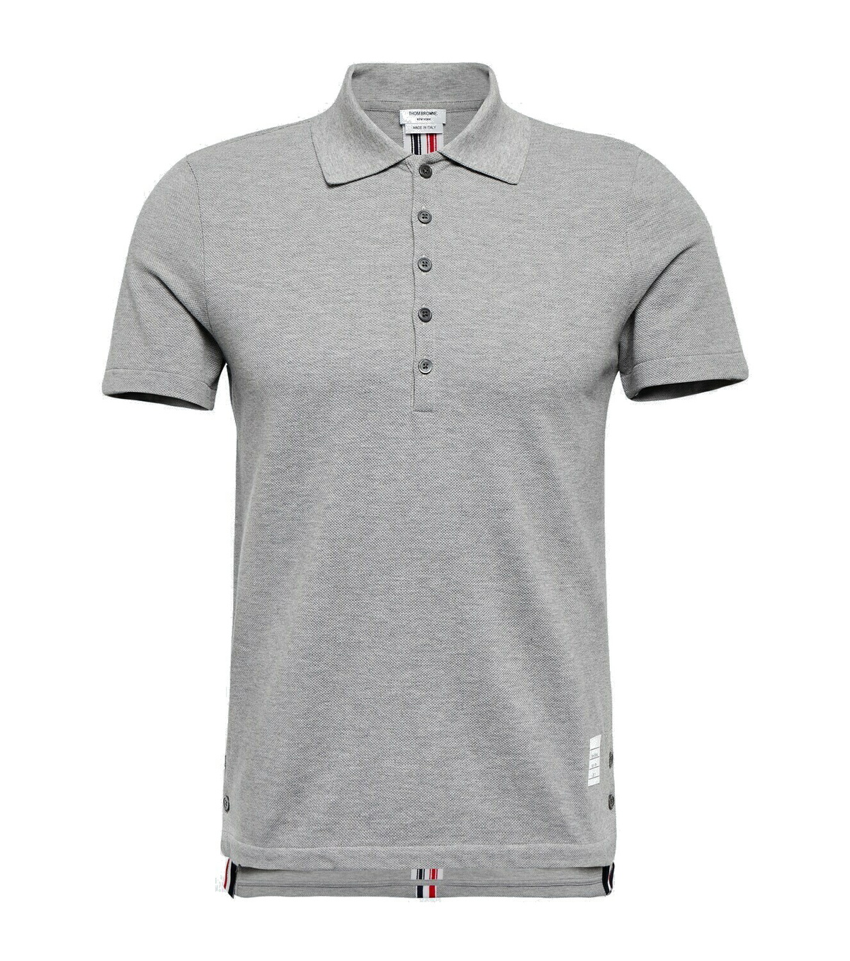 Thom Browne Gray Cotton Polo Shirt