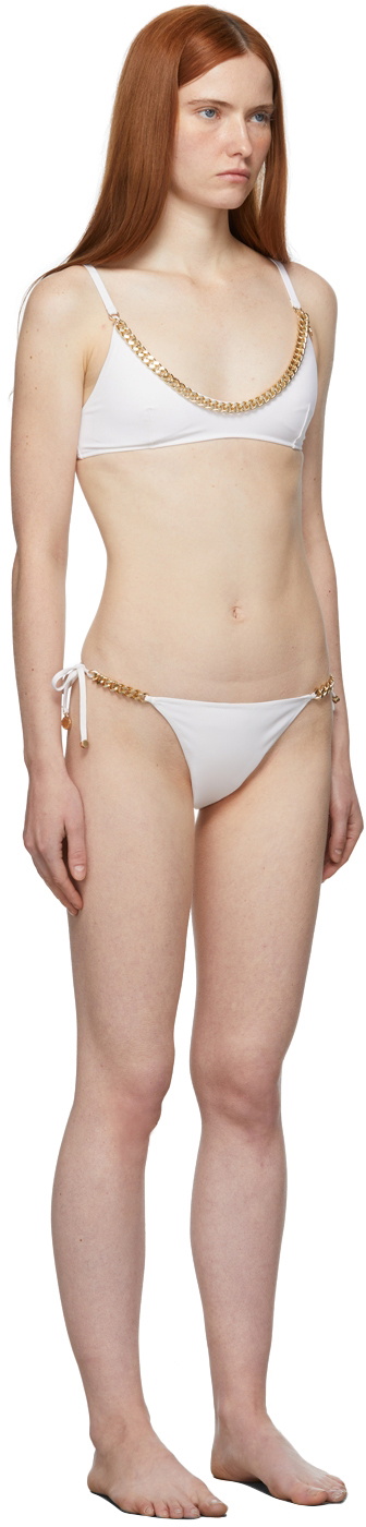 Stella McCartney White Padded Falabella Bikini