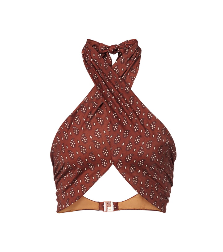 Photo: Johanna Ortiz Printed halterneck bikini top