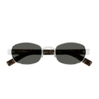 Saint Laurent Eyewear Saint Laurent Sl 706 Linea Sl Logo 002 Havana Silver Grey Sunglasses