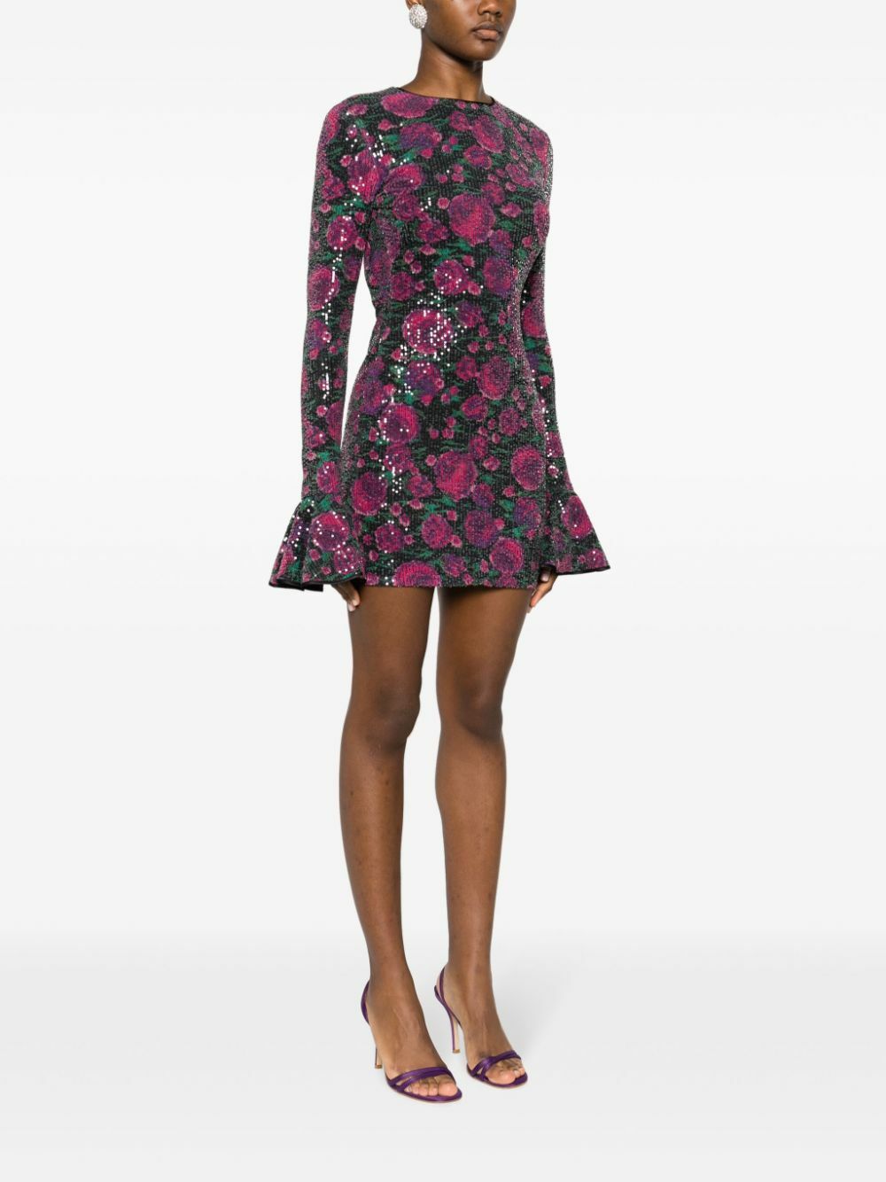 rotate birger christensen sequin mini dress Sequins Ls Mini Dress Black