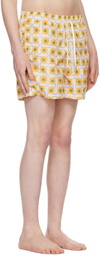 Bather Off-White Floral Swim Shorts