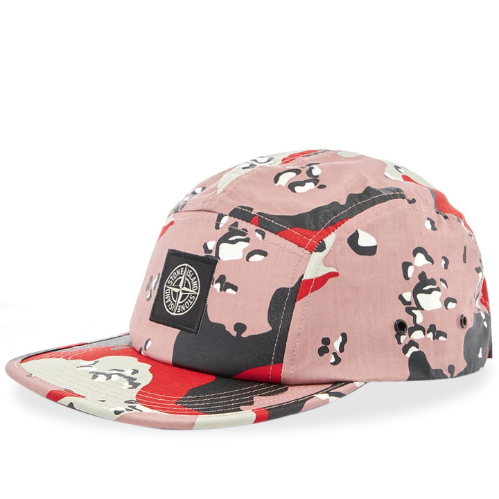 Photo: Stone Island 3C+PU Desert Camo 5 Panel Cap