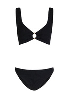 Hunza G Julia Gold-hoop Crinkle Bikini - Black - One Size
