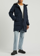 Canada Goose Women's Small Blue Shelburne Hooded Arctic-Tech Parka Coat Water-Repellent & Fully Lined