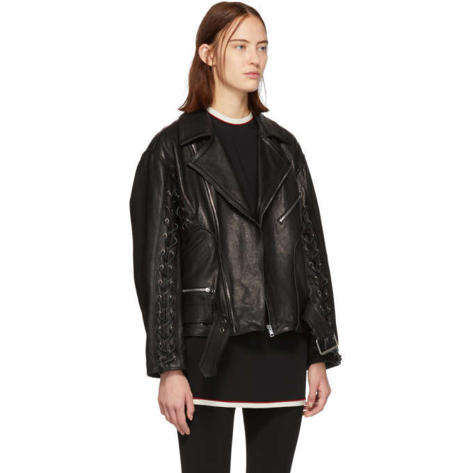 Gucci Black Leather Mushroom Jacket Gucci