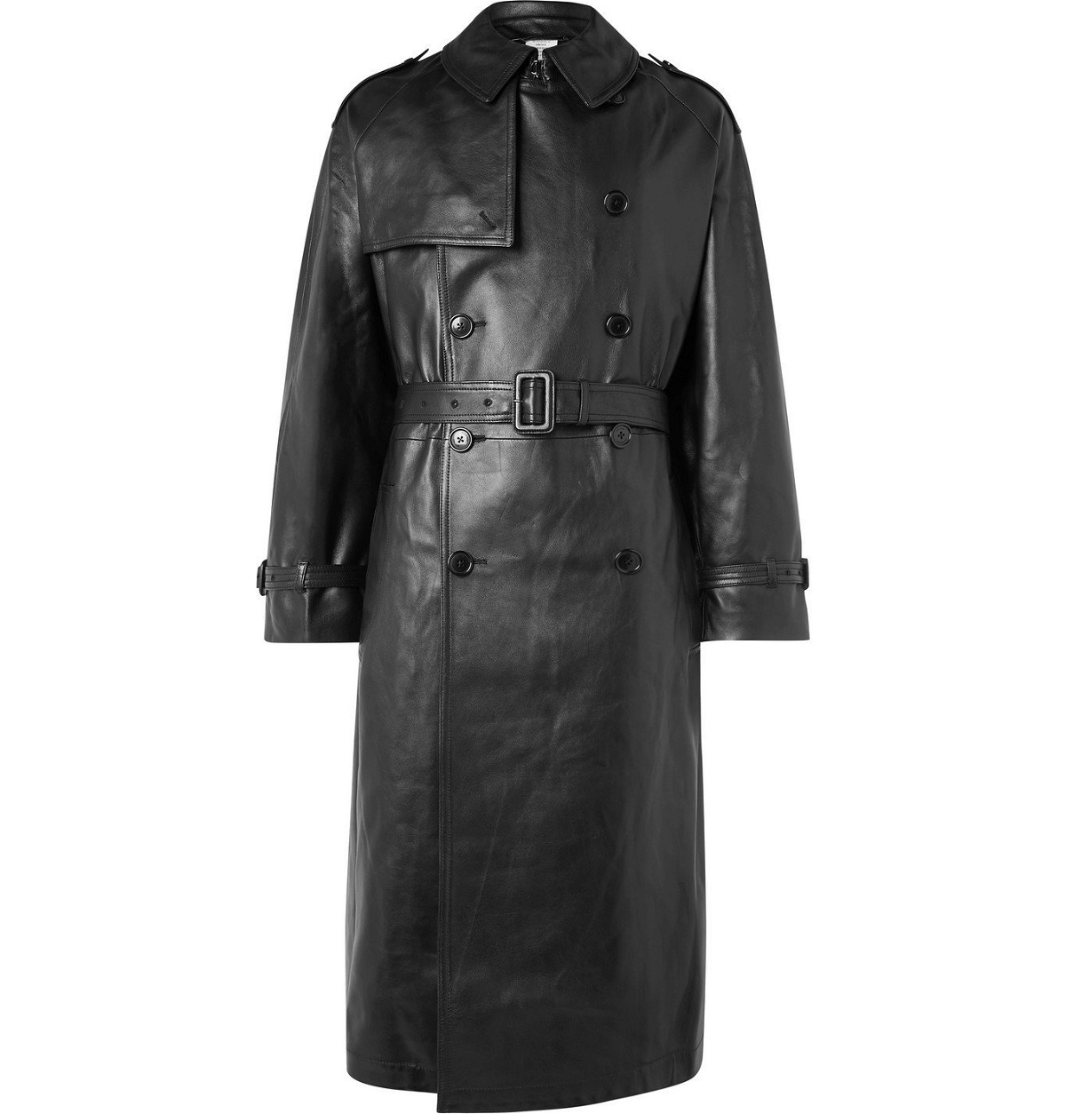 Photo: Vetements - Oversized Leather Trench Coat - Black