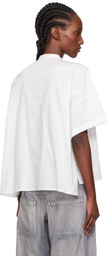 Y's White N-Half Sleeve Box Shirt