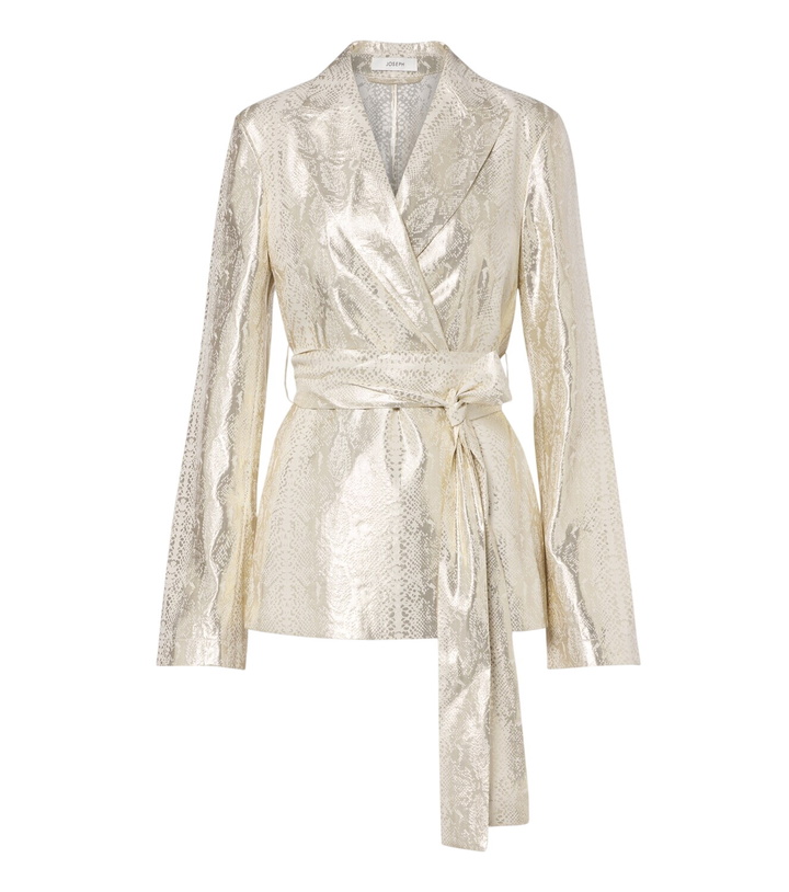 Photo: Joseph Ashner snake-print silk-blend lamé blazer
