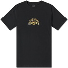 Pass~Port Men's Arched Embroidery T-Shirt in Black
