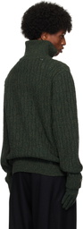 HYEIN SEO Khaki Troyer Knit Sweater & Gloves Set