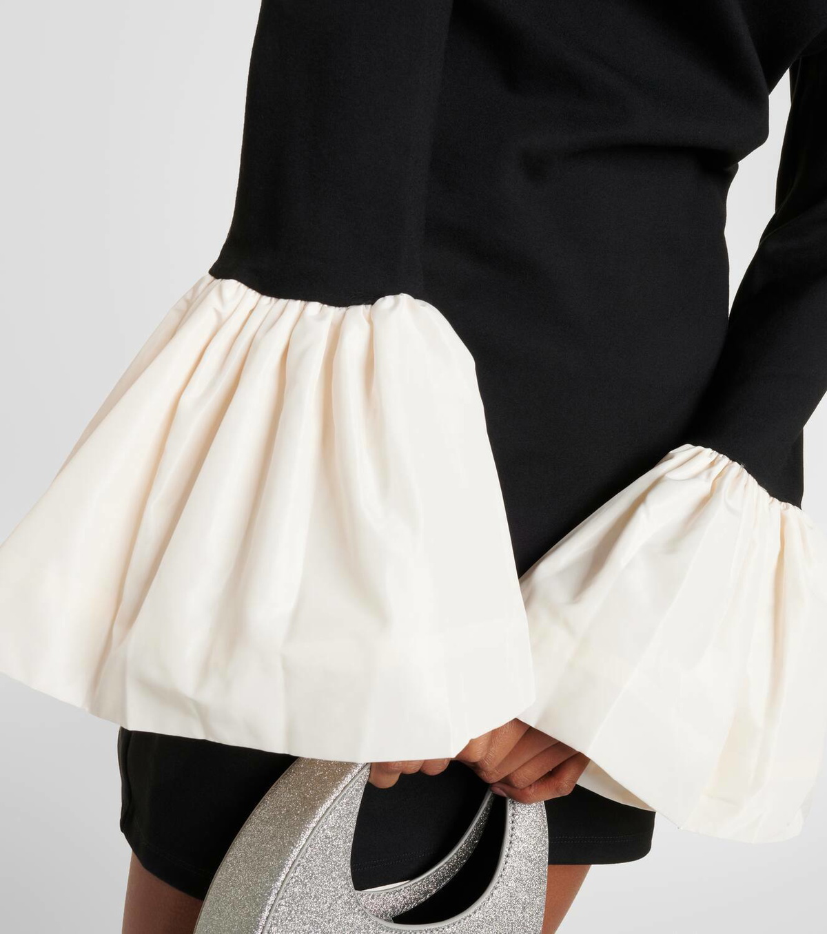 Staud Hawthorne taffeta-trimmed minidress Staud