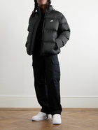 Nike - Sportswear Club Logo-Embroidered Quilted Padded Ripstop Jacket - Black