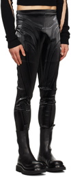 Mugler Black Embossed Trousers