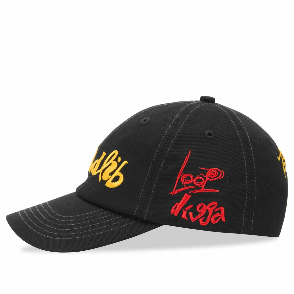 Butter Goods Men's x Madlib Alias 6 Panel Cap in Black 