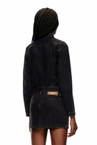 Diesel Moto jacket in denim - Denim Jackets Womens in Black