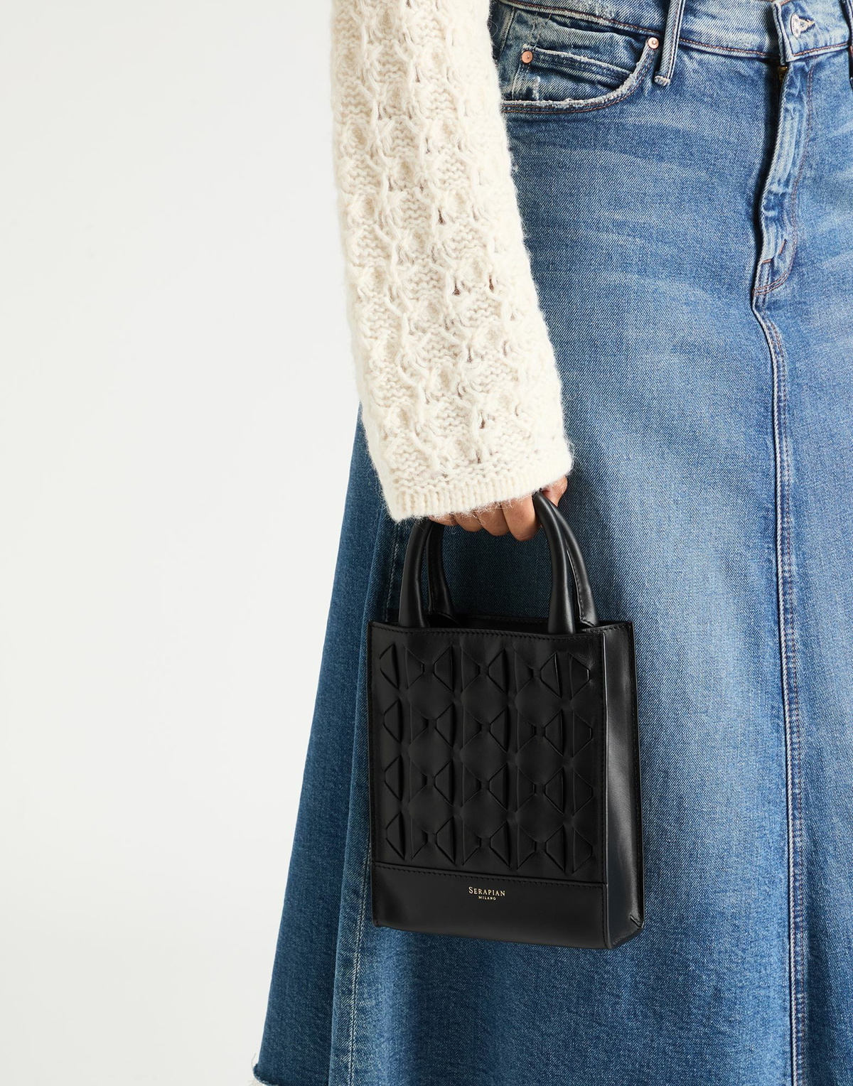 Serapian Womens Handbag in Black