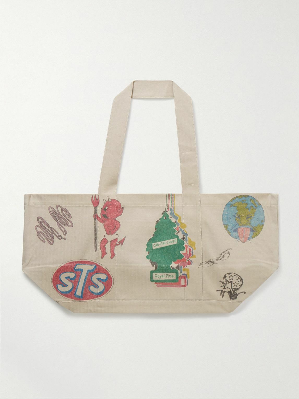 Small Talk - Utility Printed Herringbone Canvas Shoulder Bag