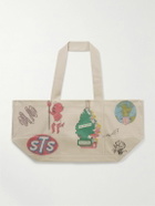 Small Talk - Utility Printed Herringbone Canvas Shoulder Bag
