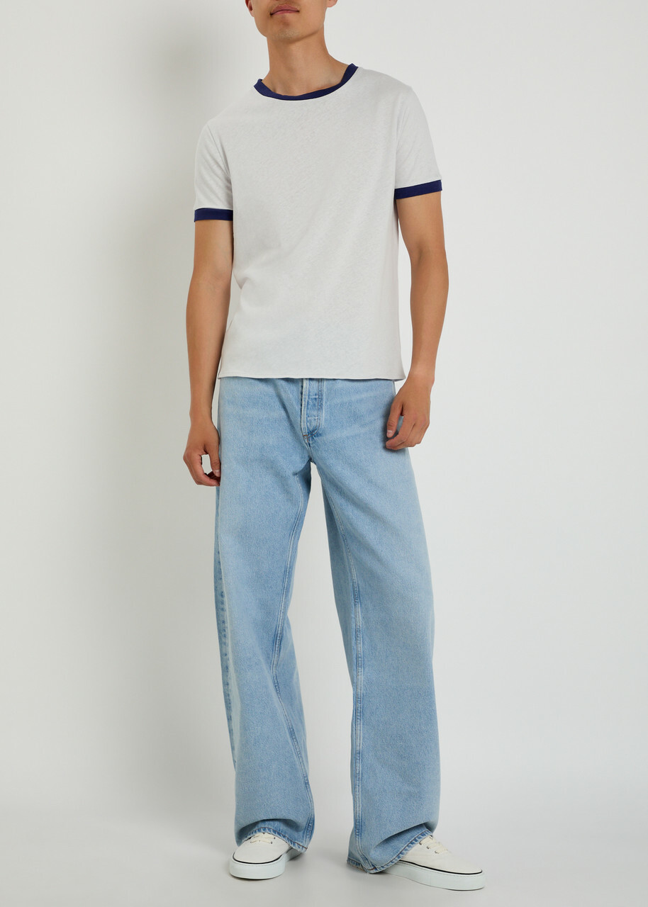 Agolde Afton Relaxed Straight-leg Jeans Light Blue