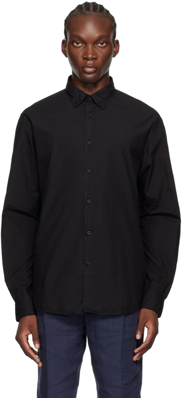 Photo: Sunspel Black Lightweight Poplin Shirt