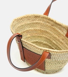 Loewe - Small leather-trimmed basket tote