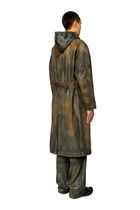 Diesel Trench coat in coated denim - Denim Jackets - Unisex - Brown