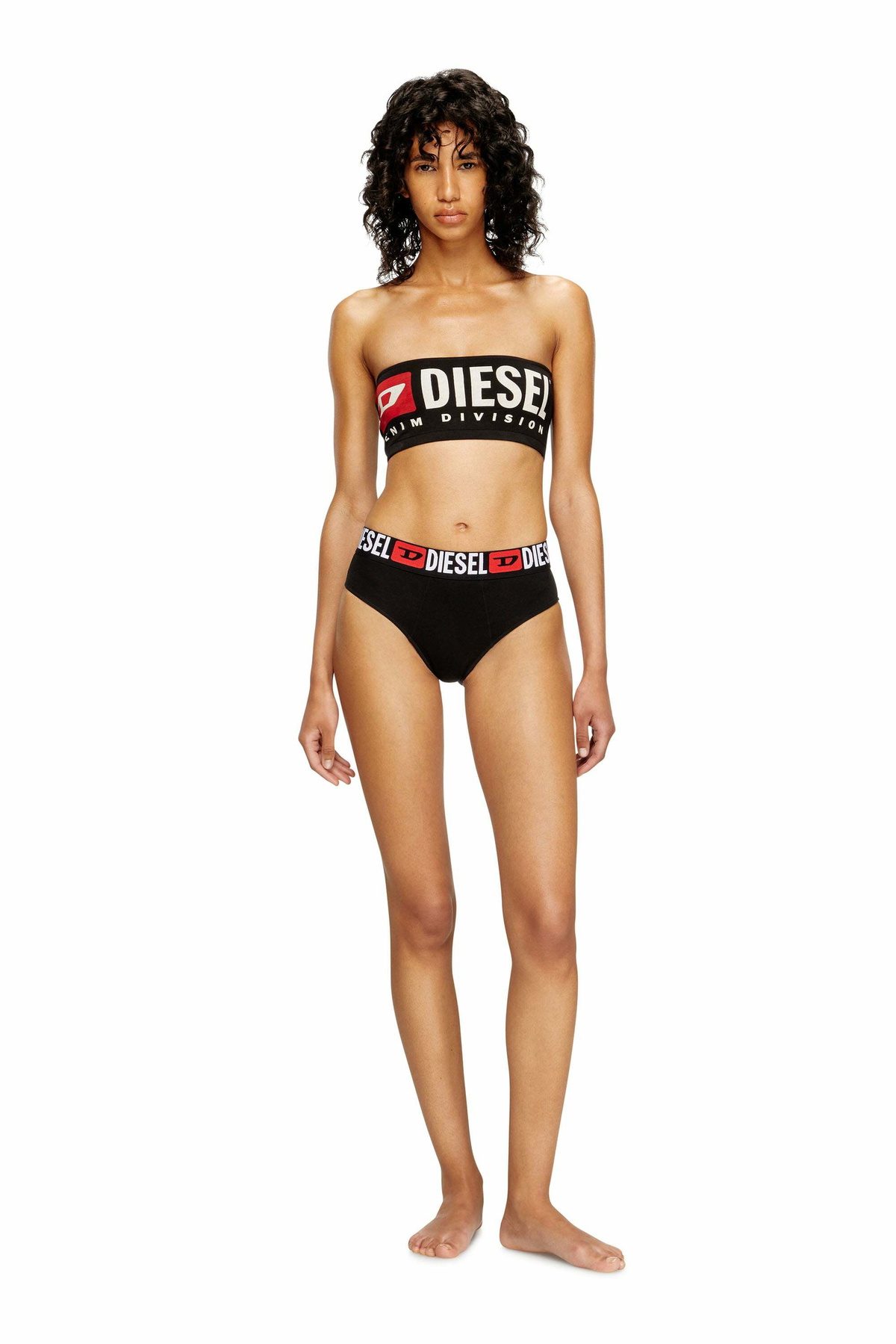 Diesel Bandeau bra with Diesel logo - Bras Womens in Black