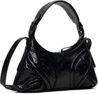 Marine Serre Black Moonogram Leather Futura Mini Bag