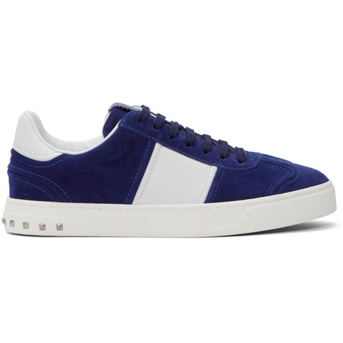 Valentino Blue and White Valentino Garavani Flycrew Sneakers Valentino ...