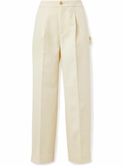 UMIT BENAN B - Wide-Leg Pleated Cotton-Blend Twill Trousers - Yellow