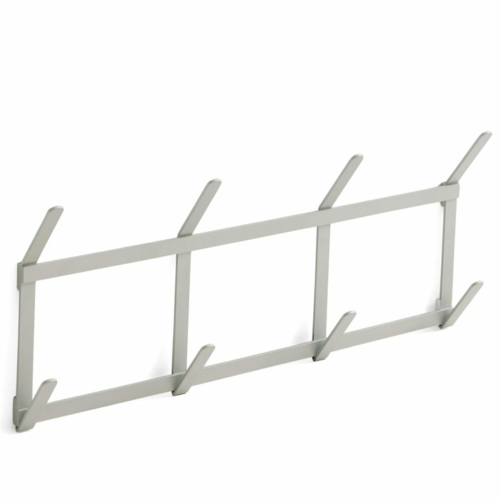 Photo: HAY Tape Coat Rack - Small in Metallic Grey 