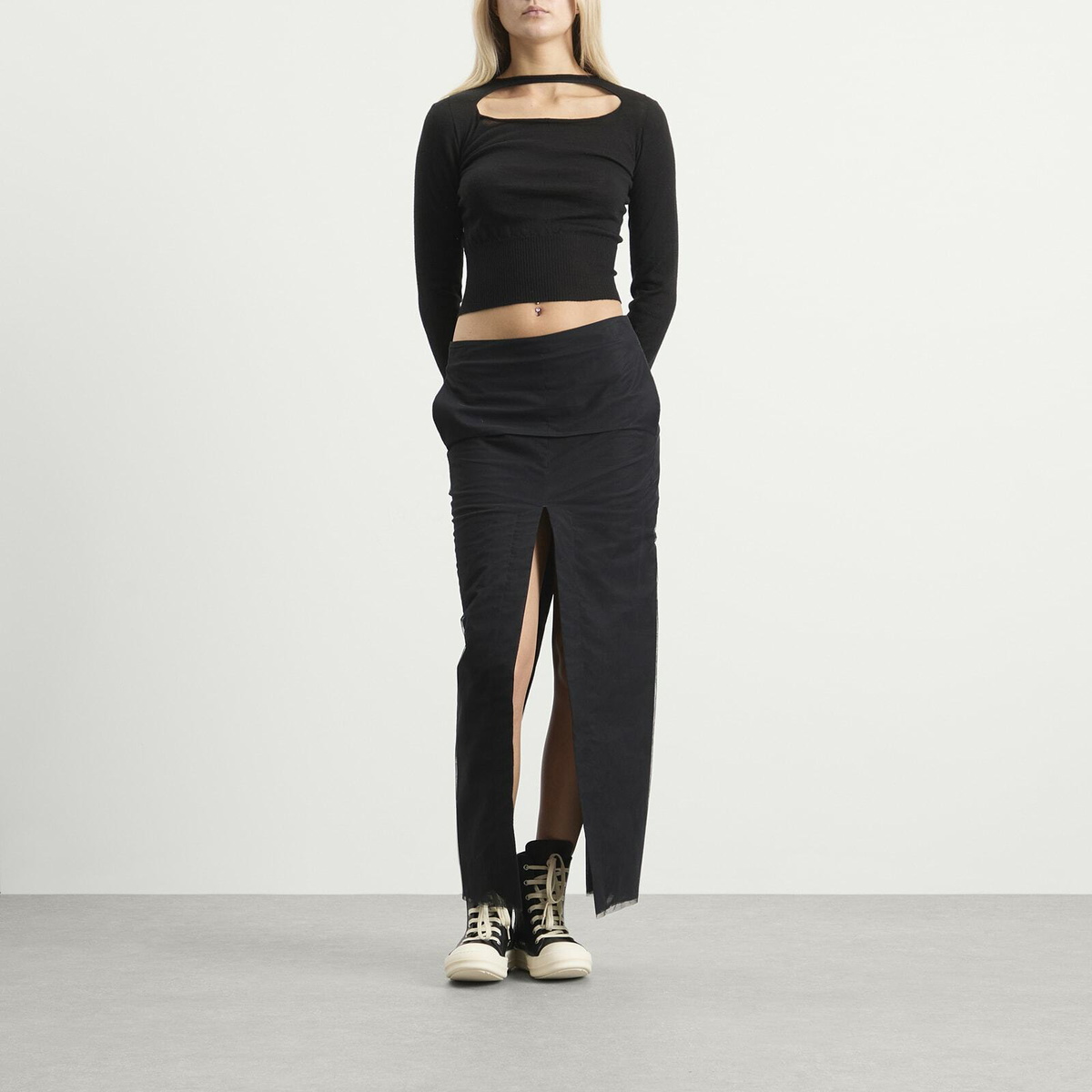 Rick Owens Women's Sliced Skirt in Black