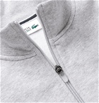 Lacoste Tennis - Logo-Embroidered Fleece-Back Cotton-Blend Jersey Track Jacket - Gray