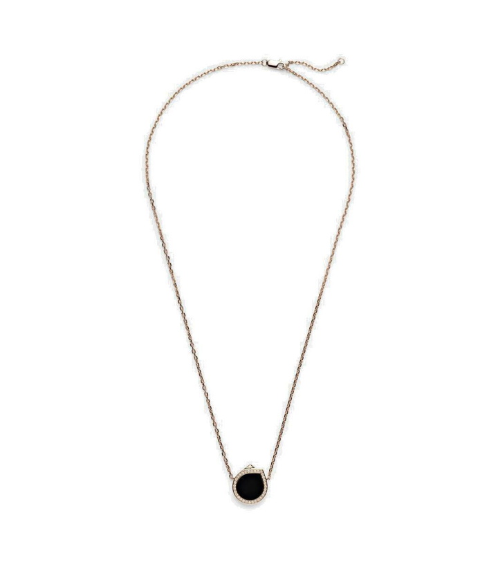 Photo: Repossi Antifer 18kt rose gold pendant necklace with onyx and diamonds