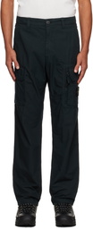 Stone Island Navy 3100006 Canvas Weave Cotton Cargo Pants