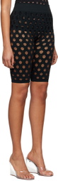 Maisie Wilen Black Perforated Shorts
