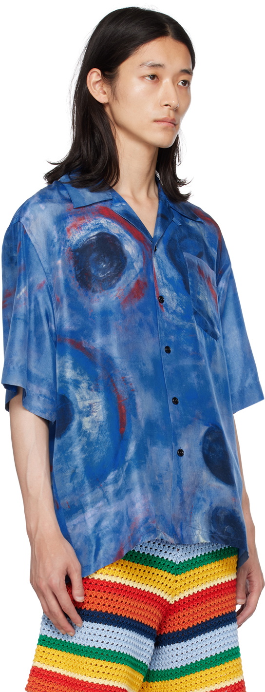 Marni Blue Graphic Shirt Marni