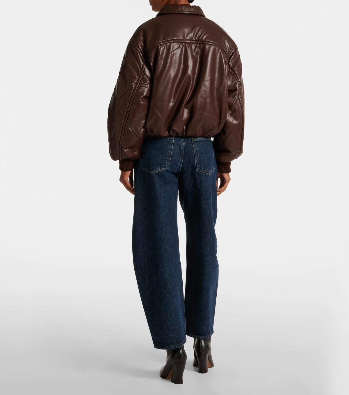 Agolde x Shoreditch Ski Club Tate faux leather bomber jacket