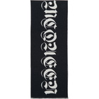 Alexander McQueen Black and White Gothic Scarf