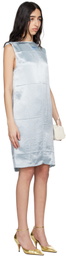 Commission Blue Creased Lab Midi Dress