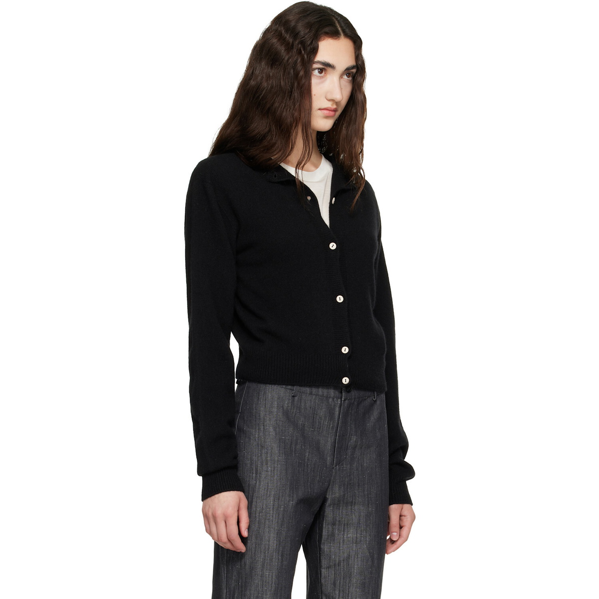 Baserange Black Tier Cardigan