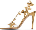 Gianvito Rossi Gold Flavia Heeled Sandals