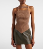 Courrèges Ribbed-knit tank top