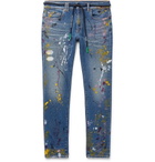 Off-White - Skinny-Fit Paint-Splattered Denim Jeans - Men - Off-white