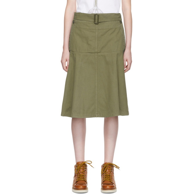 Photo: JW Anderson Green Fold Front Utility Skirt