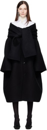 MARIE ADAM-LEENAERDT Black Scarf Coat