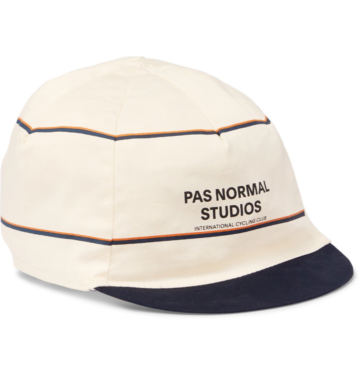 Photo: Pas Normal Studios - Logo-Print Stretch-Cotton Cycling Cap - White